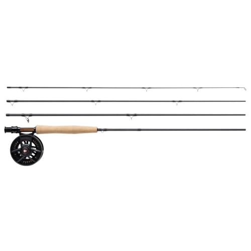 Greys Fin 8' 4wt Fly Rod and Reel Combo, 4-Piece Graphite Rod, Large Arbor Disc Drag Fin Reel