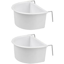 Plato de alimentación para pájaros, 2 cuencos de p...: El paquete incluye: recibirás 2 tazas de jaula para pájaros, suficientes para satisfacer el reemplazo diario y la colocación de alimentos separada. Material de alta calidad: nuestro comedero para pájaros está hecho de material plástico de alta calida...