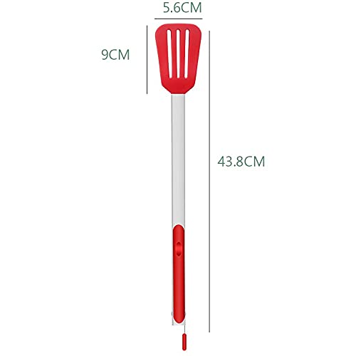 Pinze da Cucina 1pc Accessori da Cucina Silicone Allungato Pinze per Alimenti in Acciaio Inossidabile Antiscivolo Morsetto per Barbecue Spatola Clip per Alimenti
