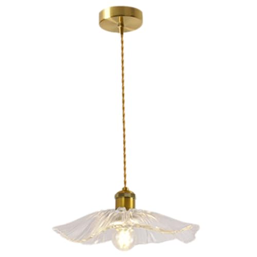 Lustre fleur de verre exquise Lutus Leaf au design nordique épuré