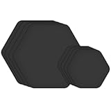 GEAR AID Tenacious Tape Repair Patches for Jackets, Tents, Outdoor Gear and Technical Fabrics, 3” Rounds, 2.5” and 1.5” Hex Shapes, Color and Size Options, Black