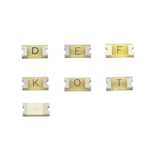 SMD Fuse 1206 3216 0.25A 250mA 0.375A 375mA 1.5A 2.5A 5A 24V 32V 63V 125V 433 LF D E K O T 10Pcs(0.5A 63V (Code F))