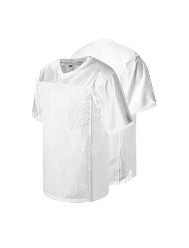 Rioofinx Blank Football Jersey for Men Mesh Athletic Practice Plain