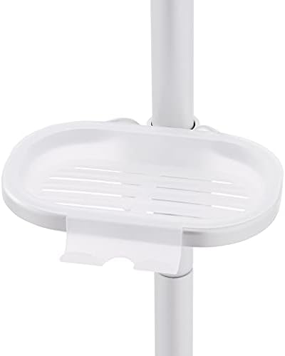 Amazon Basics Tension Corner Shower Caddy, 4 Tier, Aluminium, Height Adjustable up to 274 cm