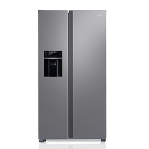 18.1 Cu. Ft 36″ Inch W. Refrigerator with Ice & Water Dispenser, Inverter Compressor, Auto Defrost, Gray Stainless Steel Finish – Perfect for Kitchens, Homes, or Offices