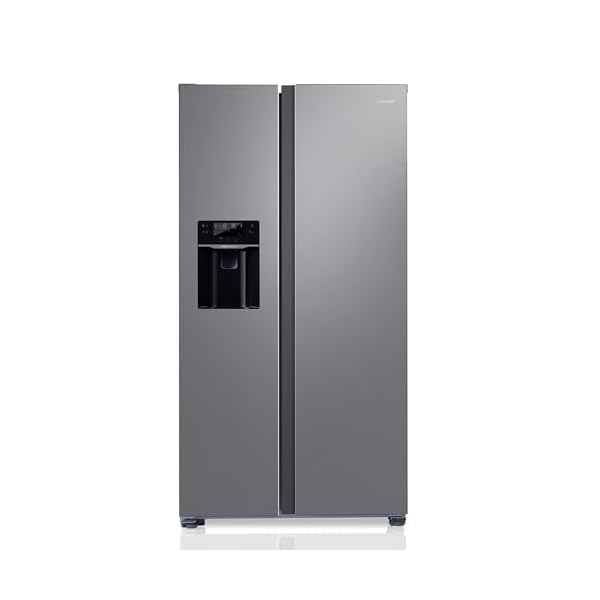 18.1 Cu. Ft 36″ Inch W. Refrigerator with Ice & Water Dispenser, Inverter Compressor, Auto Defrost, Gray Stainless Steel Finish – Perfect for Kitchens, Homes, or Offices