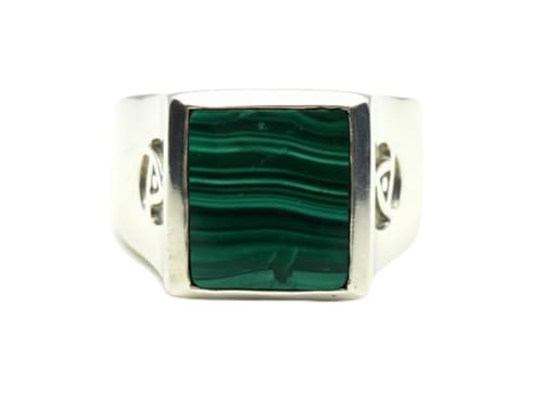 Image of Choose Your Color Mens Bold Ring 925 Sterling Silver Gemstone Wedding Engagement Statement Ring Birthstone Solitaire Jewellery Ring Sizes 4, 5, 6, 7, 8, 9, 10, 11, 12, 13,