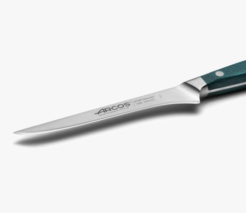 Miniatura 4 de Arcos Cuchillo Deshuesador Con Hoja Acero Inoxidable Nitrum 160 Mm. Cuchillo Profesional Para Cortar Huesos Carne. Mango Ergonómico Polipropileno. Serie Brooklyn. Color Azul.