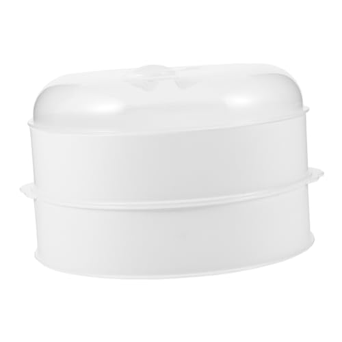 Homoyoyo 電子レンジ対応ダブル蒸し器 食品用プロ仕様 蒸し皿 時短調理に 家用 向け 設計