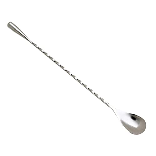 Unomor 3pcs Cocktail Spoon Coffee Stirring Spoon Tiki Swizzle Sticks Bar Spoon Honey Spoon Long Handle Mixing Spoons Drink Stir Cocktail Stir Sticks Ice Spoon Bar Mixing Spoon Silver