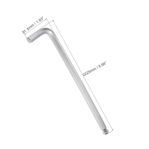 Unifizz 10mm Ball End Hex Key Wrench, L Shaped Long Arm Cr-V Allen Wrench Repairing Tool - Image 2