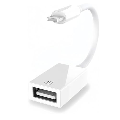 Ya en manzanajugosa.com: cyclingkit Adaptador de iPhone Cable OTG Lightning a USB hembra Cámara Adaptador para iPad para cámara Unidad USB SD Lector de tarjetas Teclado Ratón etc[certificación Mfi]