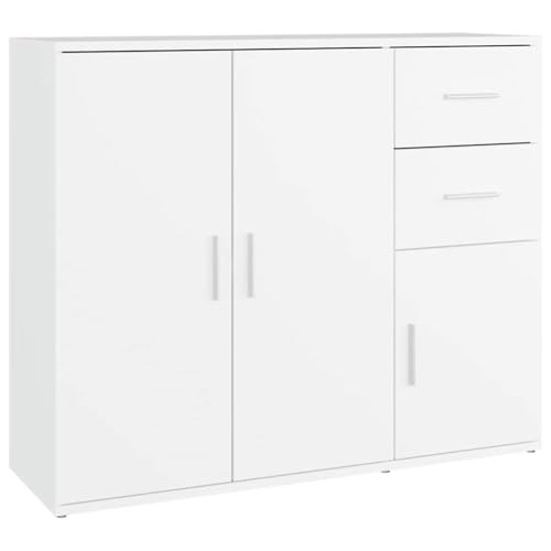 vidaXL Aparador de Madera contrachapada Blanco 91x29,5x75 cm