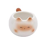 yanwuwa Divertida taza de leche de cerámica con diseño felino apto para lavavajillas, recipiente para bebidas para vacaciones y uso diario, taza de café creativa