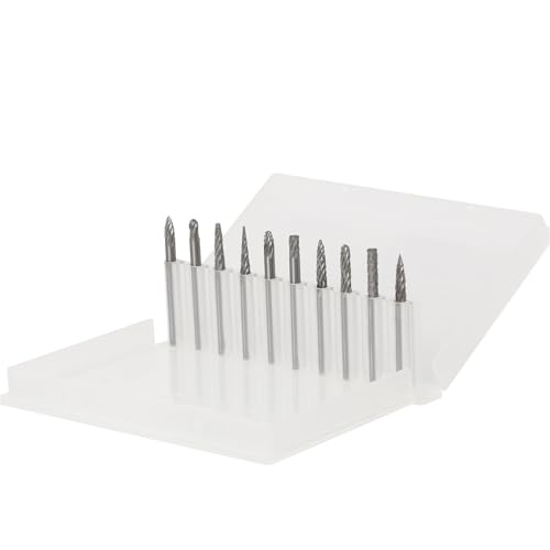 Juego de 10 fresas rotativas de doble corte 3×3 mm miniatura 2
