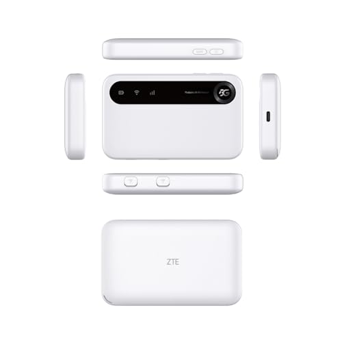 ZTE U50, 5G Portable WiFi Access Point with SIM Slot Unlocked, Low Cost 5G Modem Router for 32 Home/Business Devices, 5G and 4G+, AX1800 WiFi 6, Up to 32 Devices