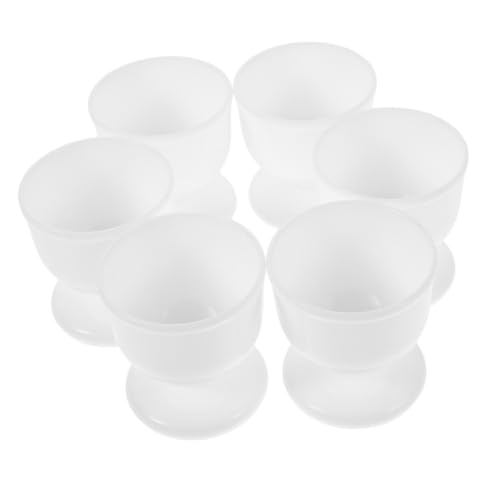 MUCKLILY 6pcs Egg Holders with Base Stylish Egg Cups for Breakfast Practical Space Saving Design for Home Unique High Footed