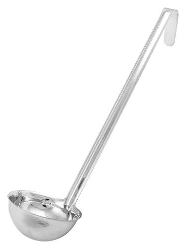 Winco Prime One Piece Stainless Steel Ladle, NSF Listed, 6 Ounce