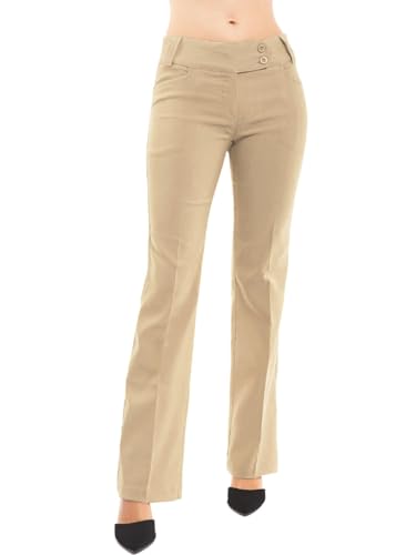 Image of Design by Olivia Women's Dress Pants Bootcut Work Slacks Stretch Office