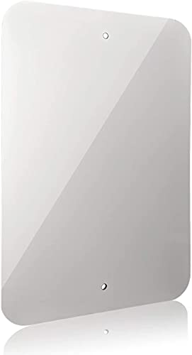 White Metal Sign Blanks | 12 x 18 Inch .040 Aluminum | 3/4 inch Rounded Corners with Pre-drilled Holes | 12 Pack