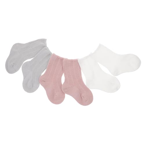 COOLHIYA School Socks Baby Socks 3 Pairs Breathable Warm Comfortable Newborn Winter Socks for Boys and Girls