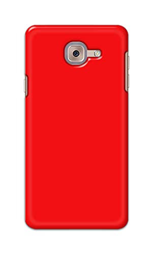 Image of PRINTFIDAA Printed Hard Back Cover Case for Samsung Galaxy J7 Max Back Cover (Plain Red) -1803