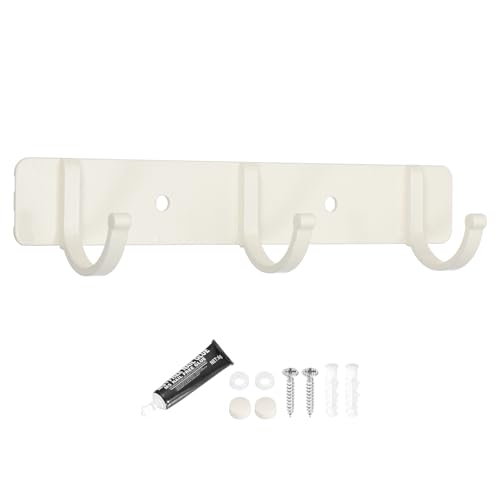 QUARKZMAN Ganchos Para Toallas, Perchero De Pared De 7 Pulgadas Sin Taladro Ganchos Para Colgar Ropa Resistente A La Oxidación Para Baño Cocina Dormitorio, Blanco (3 Ganchos)