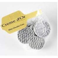 100g Net of White Chocolate Coins in Silver Foil