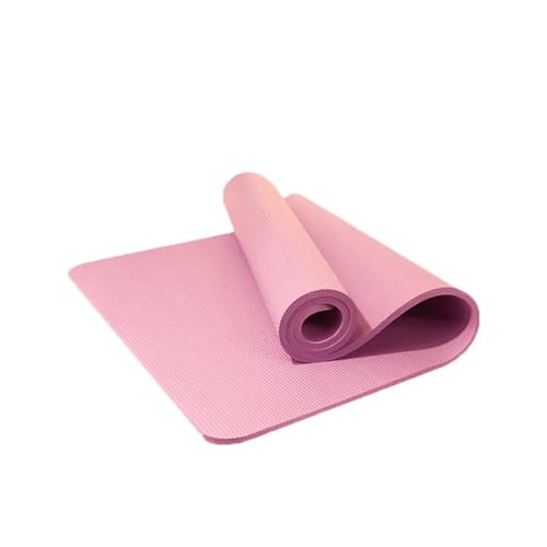 Esterilla Yoga Estera de Yoga de 10mm, 15mm y 20mm de espesor, manta antideslizante, gimnasio en casa, deporte, salud, esteras de Fitness for perder peso, almohadilla de ejercicio for mujer(Pink,185 6