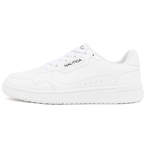 Image of Nautica Women's Court Sneaker - Casual Fashion Lace-Up Low Top Walking Shoes with Comfort Cushion Footbed, Lightweight Everyday Tennis Sneakers