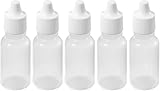 ericotry 50 Pcs 20ml Empty Plastic Squeezable Dropper Bottles Dropping Bottles Dropper Vials Plug Can Removable the Lip Can Be Screwed On