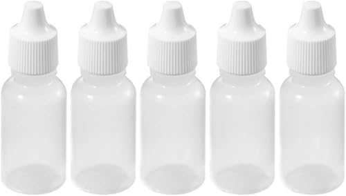 ericotry 50 Pcs 20ml Empty Plastic Squeezable Dropper Bottles Dropping Bottles Dropper Vials Plug Can Removable the Lip Can Be Screwed On