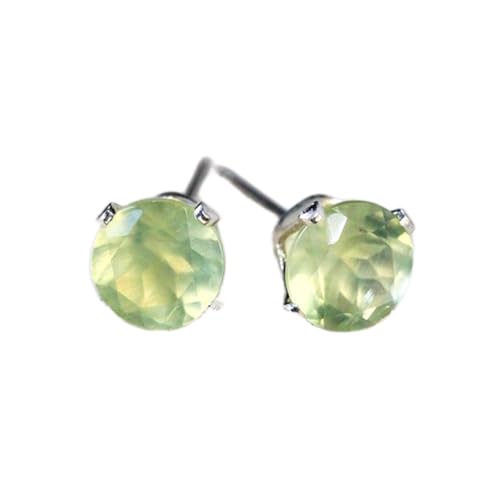 Préhnite naturelle boucles d'oreilles cadeau idéal femme anniversaire argent sterling 925