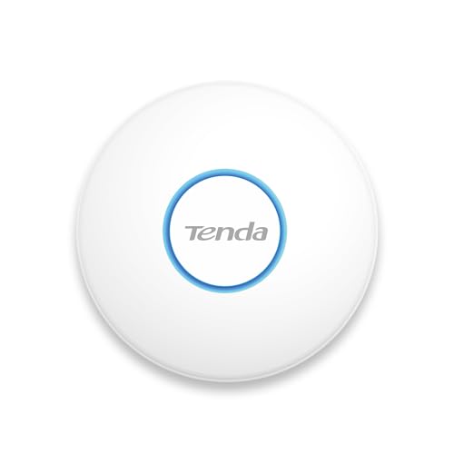 Tenda i27 AX3000 WiFi 6 Access Point PoE (802.11ax Dualband, 1x GB PoE LAN-Port, WPA3 Sicherheit, Mehrere SSIDs, Verwaltbar über APP oder Weboberfläche, 802.3at PoE+ Powered, inkl. Netzteil)