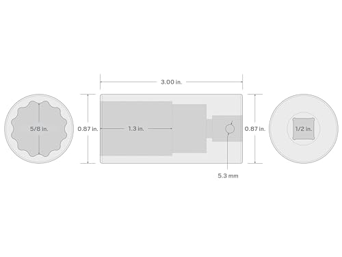 Image of TEKTON 1 /2 Inch Drive x 5 /8 Inch Deep 12-Point Impact Socket | SID23216