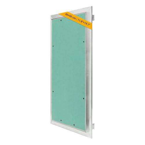 Proxinova 30x50 cm Plasterboard Access Panel – Inspection Hatch with Aluminium Frame Tile Access Panel, Fuse Box Cover, Ceiling Panels & Loft Hatch with Removable Door