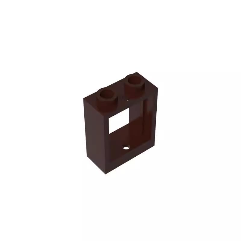 Gobricks GDS-783 Window 1 x 2 x 2 Flat Front 10PCS Compatible with Lego Toy 60592 79128 DIY Parts and MOC Components for Major Brick Brands Color:Dark Brown 308