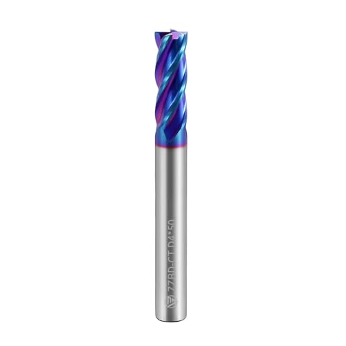 Image of Carbide Square End Mills-4 Flute HRC65 TiSiN Coated,for Milling Alloy Steels, Hardened Steel, Metal etc.1 Pcs D4x50mm