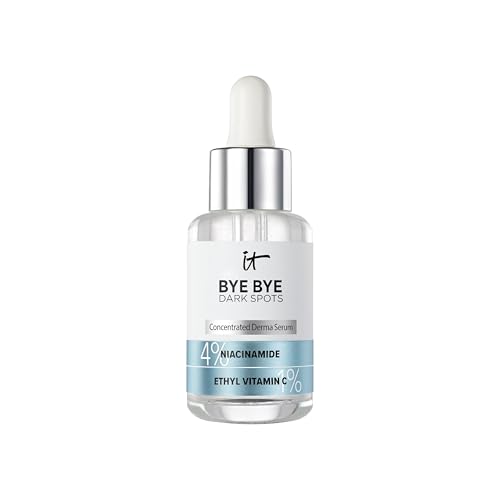IT Cosmetics Bye Bye Dark Spots 4% Niacinamide Serum - Visibly Reduces Dark Spots & Improves Skin Clarity In 8 Weeks - Facial Serum with 1% Ethyl Vitamin C - For All Skin Types - 1 Fl. Oz