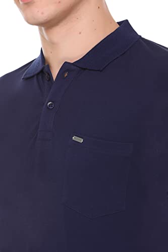 Image of Half Cotton Polo T Shirt for Man with Pocket - Regular Fit Mens Collar Tshirt