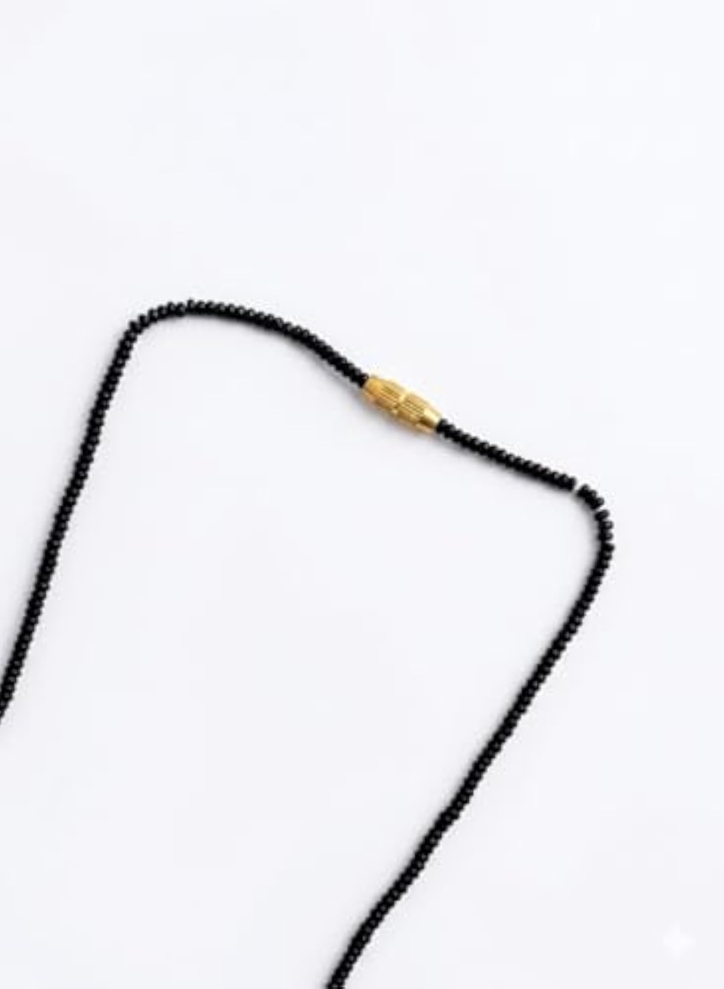 Classic Gold Plated Mangalsutra with Black Beads Chain