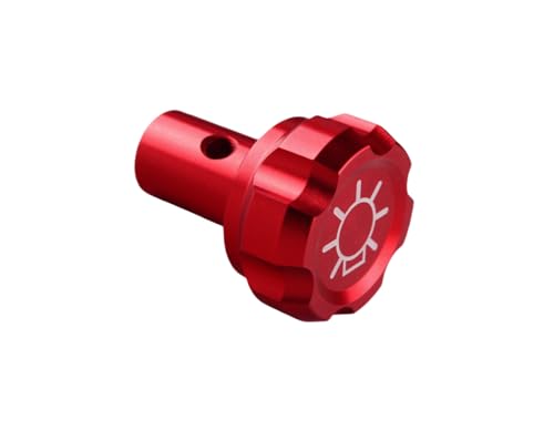 DEWHEL Headlight Switch Knob Compatible with Ford F150 F250 F350 1992-1997 F5TZ11661A F5ZZ11661A Anodization Aluminum Red