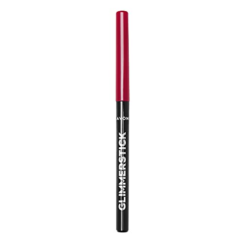 AVON Perfilador de Labios Glimmerstick tono True Red - Define y Contornea con Vitaminas C y E - Perfilar con un Color Intenso - Labios con Volumen - Color Rojo