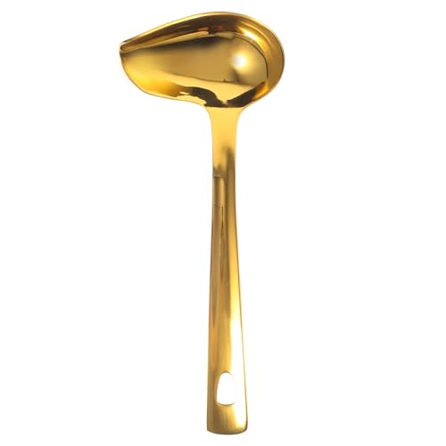 Toyvian Cuchara de Salsa de Acero Inoxidable Resistente para Cocina Hogar y Restaurante Cucharón de Servicio Multiusos con Mango Fácil de Limpiar y Duradero Utensilio para Salsas y