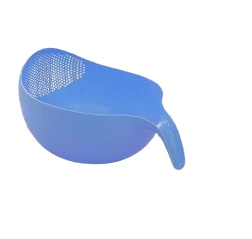 Multi-Purpose Strainer or Washer Bowl for Rice Fruits & Vegetable Rice Bowl Color May Vary, Plastic Shree 284