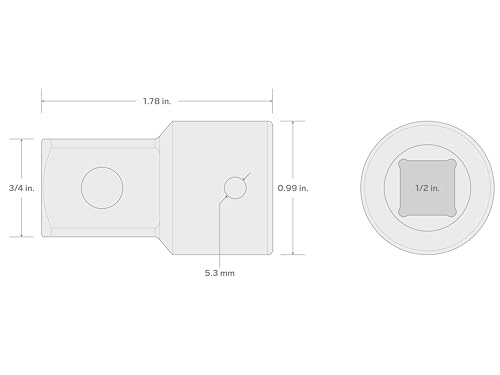 Image of TEKTON 1 /2 Inch Drive (F) x 3 /4 Inch (M) Impact Adapter | SIA24103