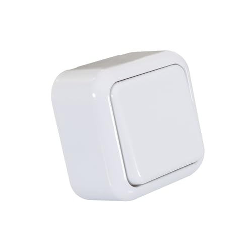 LEDKIA LIGHTING Interruptor de Superficie Simple Conmutado Blanco