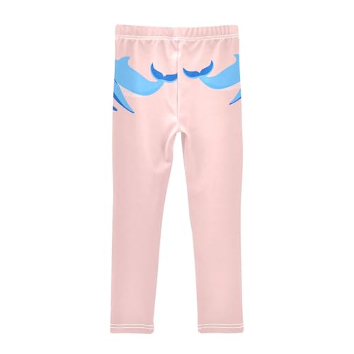 Whale Cartoon Pink Girls Casual Leggings for Kids Printed Long Pant Bottoms Stretch and Soft2