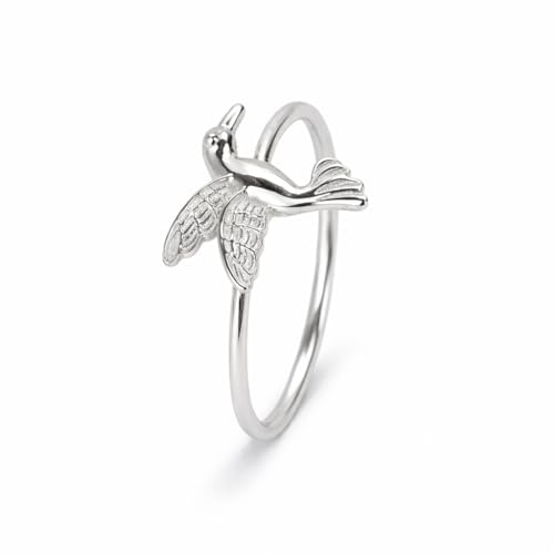 925 Sterling Silver Bird Adjustable Ring For Purity Certified Sil...