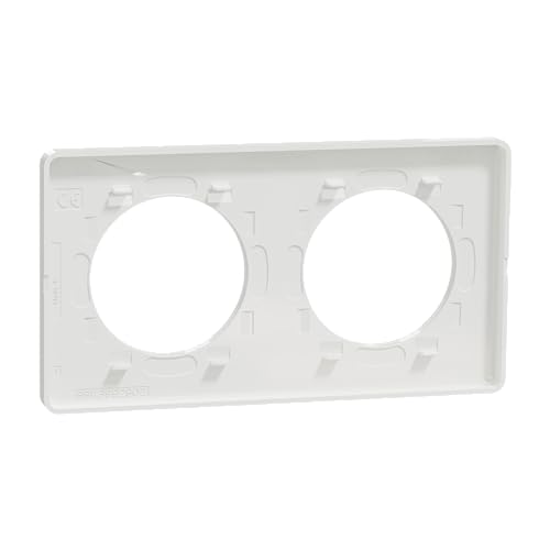 Schneider Electric - Odace Touch - PLQ Kvadrat Chalk/White 2 Horizons or Green Hole Spacing 71 mm - S520804KW - Image 2